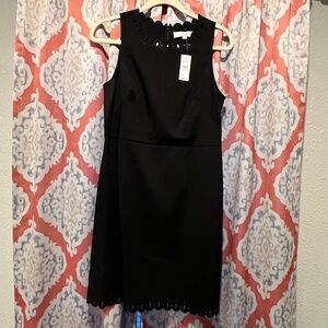 LOFT Black Scalloped Hem Dress Size 4 *NWT*